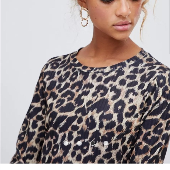NWT-ASOS New Look midi tunic dress in leopard print - Picture 2 of 6